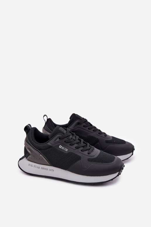 Scarpe modello sneakers Deveschio con una piattaforma Big Star RR174361 Hi-Poly System colore nero Scarpe modello sneakers Deveschio con una piattaforma Big Star RR174361 Hi-Poly System colore nero