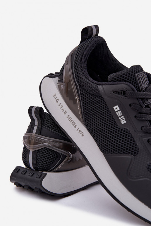 Scarpe modello sneakers Deveschio con una piattaforma Big Star RR174361 Hi-Poly System colore nero Scarpe modello sneakers Deveschio con una piattaforma Big Star RR174361 Hi-Poly System colore nero