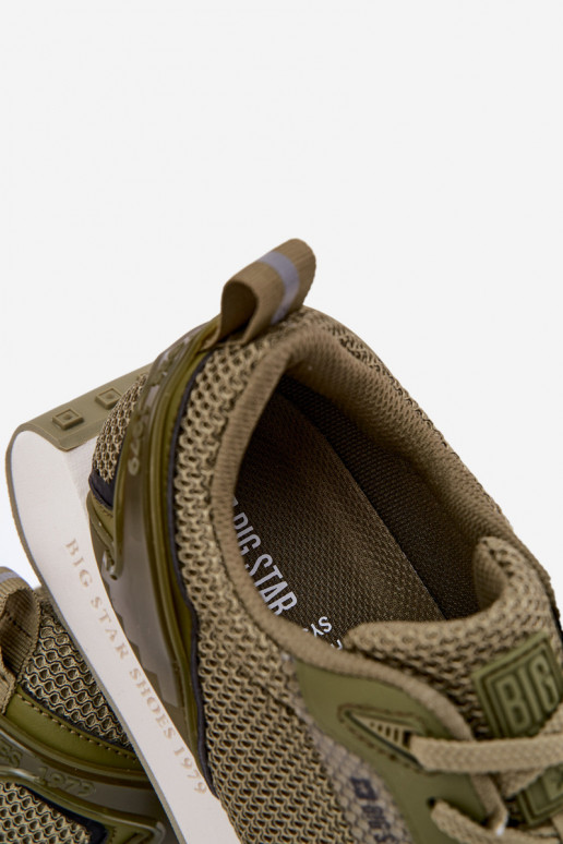 Scarpe modello sneakers Deveschio con una piattaforma Big Star RR174360 Hi-Poly System colore kaki Scarpe modello sneakers Deveschio con una piattaforma Big Star RR174360 Hi-Poly System colore kaki