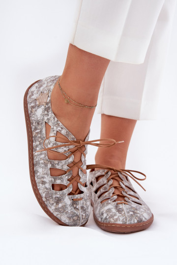 Scarpe tipo ballerina con ritagli Tai turiciejka 06835-25/00-1 dorate