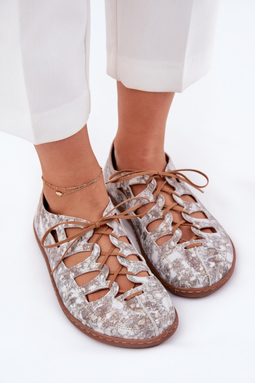 Ballerine Con ritagli Deveciejka 06835-25/00-1 colore dorato Ballerine Con ritagli Deveciejka 06835-25/00-1 colore dorato