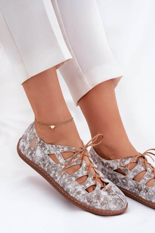 Ballerine Con ritagli Deveciejka 06835-25/00-1 colore dorato Ballerine Con ritagli Deveciejka 06835-25/00-1 colore dorato