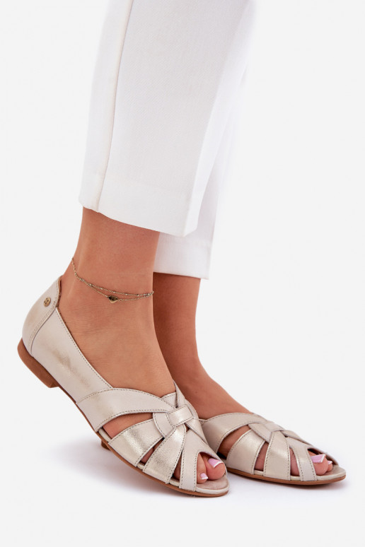 BallerineOdkrytymi Palcami Deveciejka 06908-25/001-1 colore dorato Przecierany BallerineOdkrytymi Palcami Deveciejka 06908-25/001-1 colore dorato Przecierany