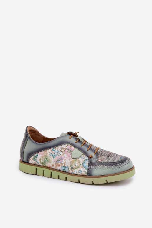 Pelle scarpe Femminile Elegantellato Deveciejka 06784-09 colore verde Pelle scarpe Femminile Elegantellato Deveciejka 06784-09 colore verde