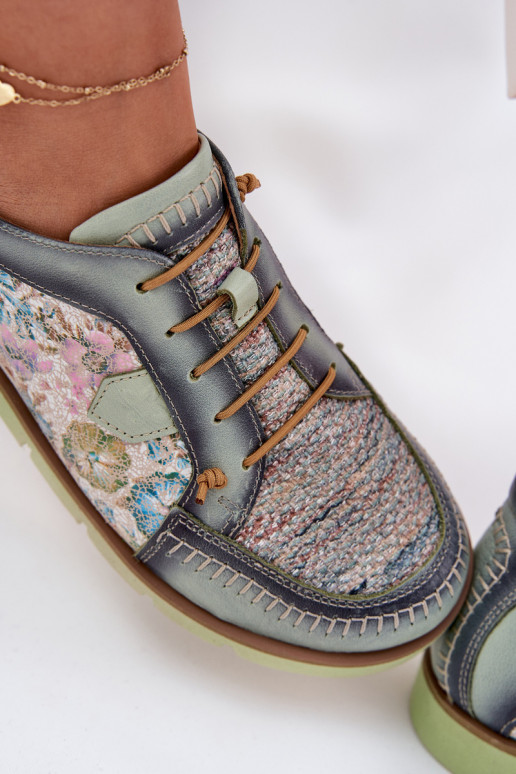 Pelle scarpe Femminile Elegantellato Deveciejka 06784-09 colore verde Pelle scarpe Femminile Elegantellato Deveciejka 06784-09 colore verde