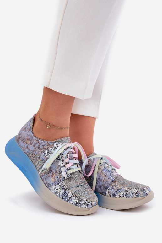 Pelle scarpe Scarpe modello sneakers Femminile con una piattaforma Deveciejka 06776A-06 colore blu Pelle scarpe Scarpe modello sneakers Femminile con una piattaforma Deveciejka 06776A-06 colore blu