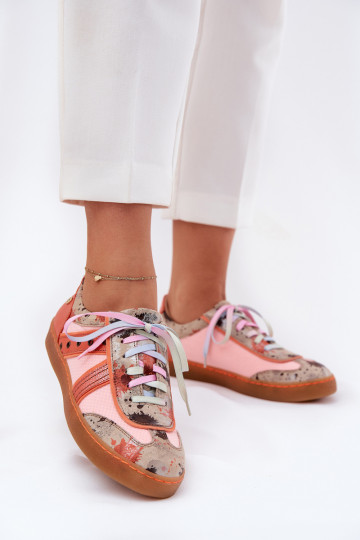 Pelle Scarpe modello sneakers Femminile Deveciejka 06840-18 colore arancione 2