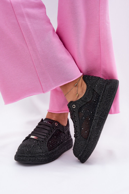 Decorato Scarpe modello sneakers con una piattaforma GOE NN2N4021 colore nero