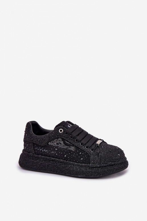 Decorato Scarpe modello sneakers con una piattaforma GOE NN2N4021 colore nero