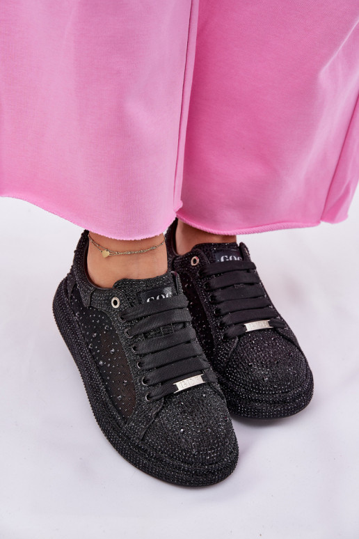 Decorato Scarpe modello sneakers con una piattaforma GOE NN2N4021 colore nero