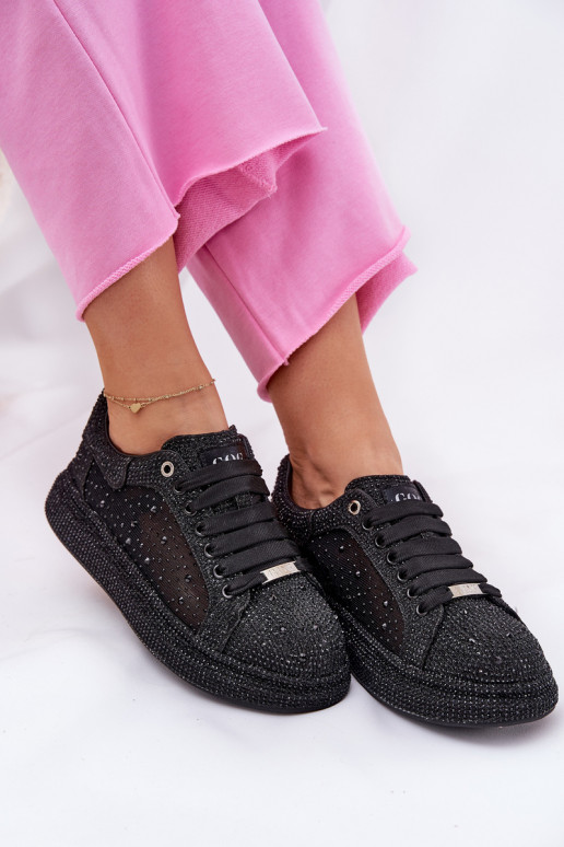 Decorato Scarpe modello sneakers con una piattaforma GOE NN2N4021 colore nero