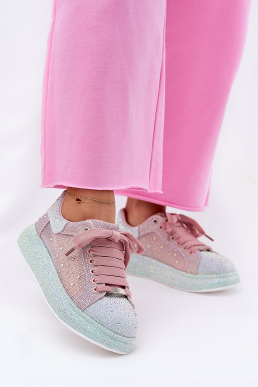 Decorato Scarpe modello sneakers con una piattaforma GOE RR2N4009 Colori differenti