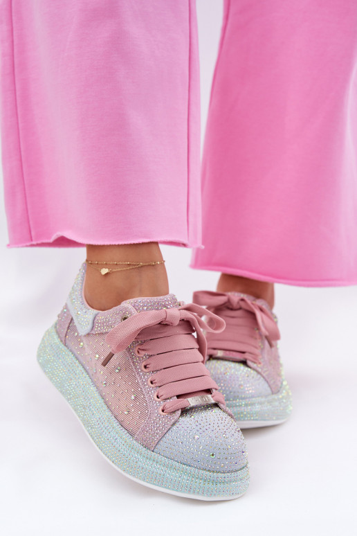 Decorato Scarpe modello sneakers con una piattaforma GOE RR2N4009 Colori differenti