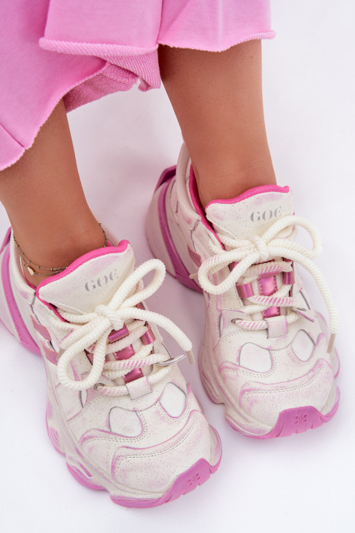 Pelle Scarpe modello sneakers Femminile GOE RR2N4038 colore rosa Pelle Scarpe modello sneakers Femminile GOE RR2N4038 colore rosa