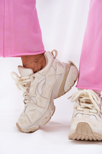 Pelle Scarpe modello sneakers Femminile GOE RR2N4037 beige 2