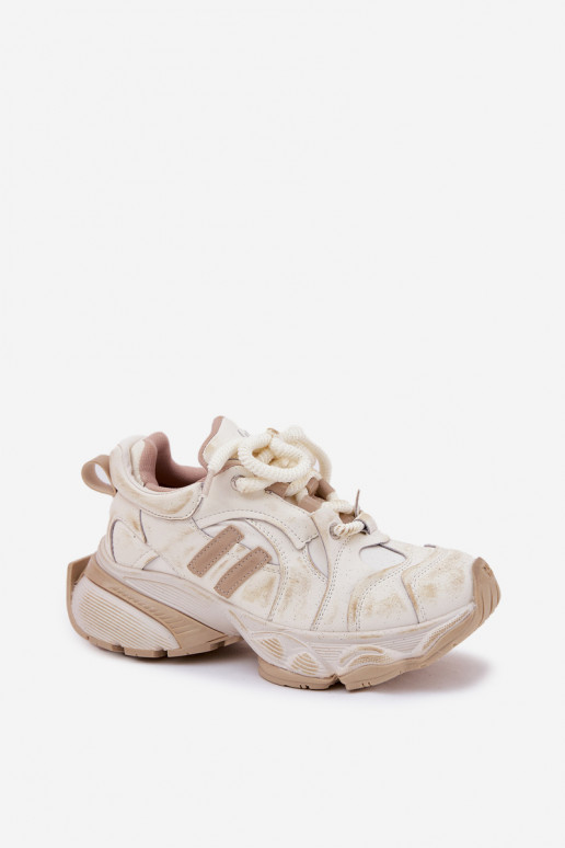 Pelle Scarpe modello sneakers Femminile GOE RR2N4037 beige Pelle Scarpe modello sneakers Femminile GOE RR2N4037 beige