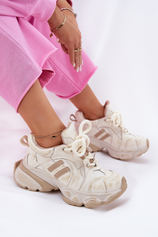 Pelle Scarpe modello sneakers Femminile GOE RR2N4037 beige Pelle Scarpe modello sneakers Femminile GOE RR2N4037 beige