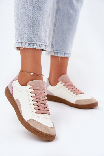 Scarpe sportive in pelle per donne Zazoo N1220 bianche 2