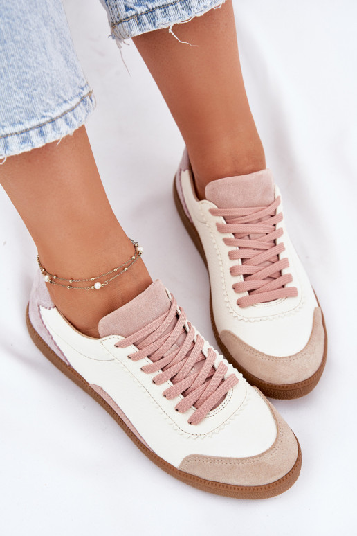 Pelle Scarpe modello sneakers Femminile Zazoo N1220 Colore bianco