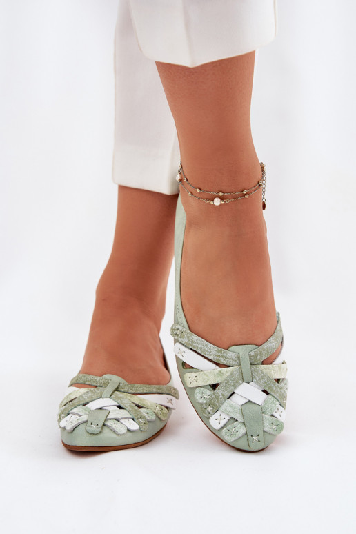 Femminile Ballerine Deveciejka 01358-50 colore menta Femminile Ballerine Deveciejka 01358-50 colore menta