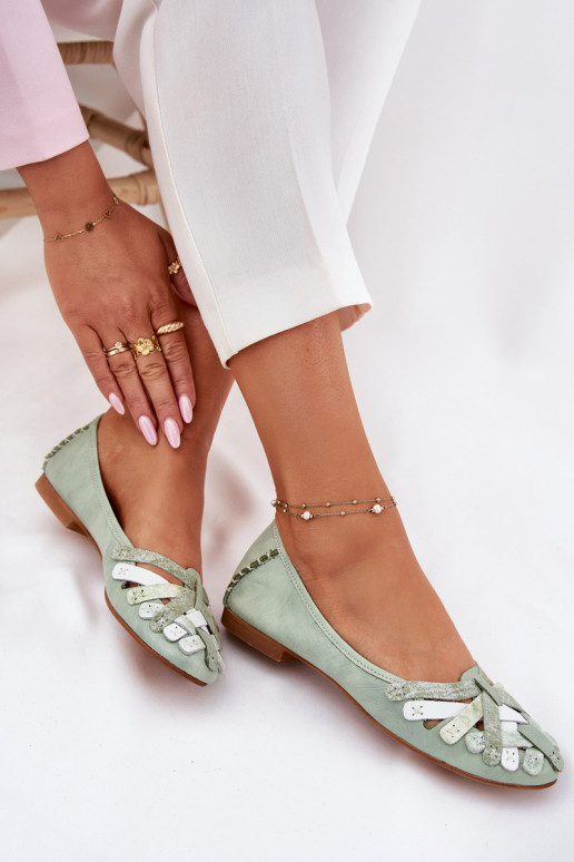 Femminile Ballerine Deveciejka 01358-50 colore menta Femminile Ballerine Deveciejka 01358-50 colore menta