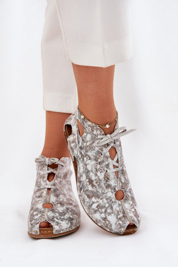 Elegantellato Pelle Stivali Deveciejka 03426-46 Bianco-beige 2