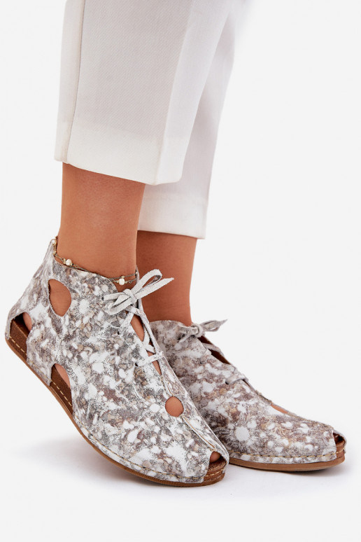 Elegantellato Pelle Stivali Deveciejka 03426-46 Bianco-beige Elegantellato Pelle Stivali Deveciejka 03426-46 Bianco-beige