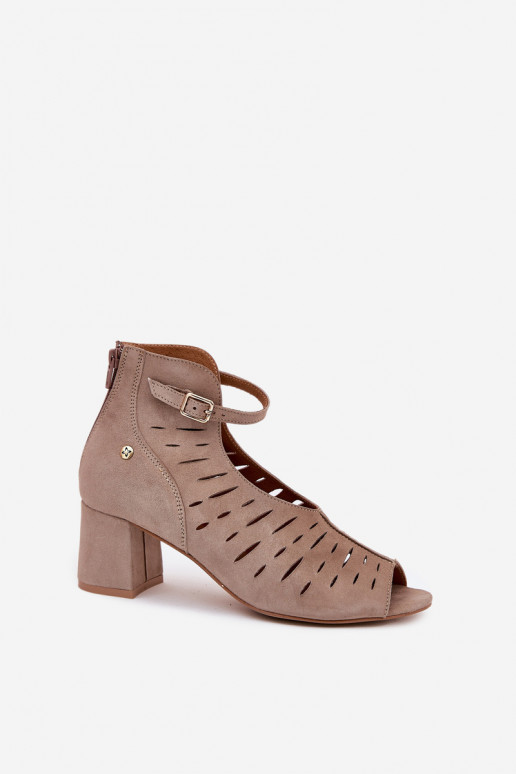 dalla pelle scamosciata Stivali da donna Deveciejka 06893-10 beige