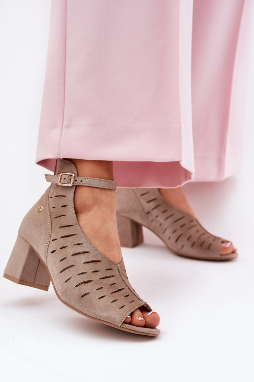 dalla pelle scamosciata Stivali da donna Deveciejka 06893-10 beige