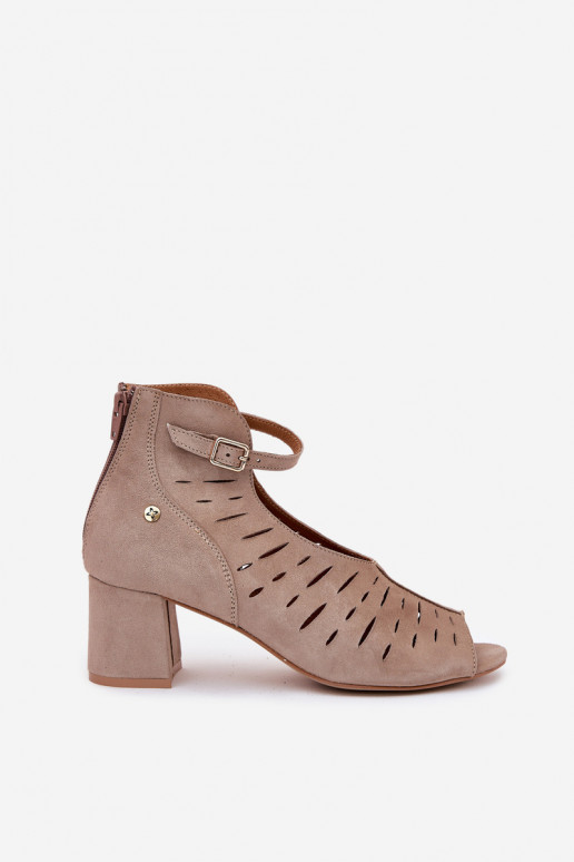 dalla pelle scamosciata Stivali da donna Deveciejka 06893-10 beige