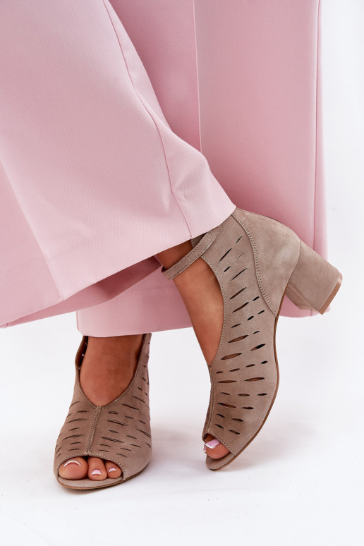 dalla pelle scamosciata Stivali da donna Deveciejka 06893-10 beige