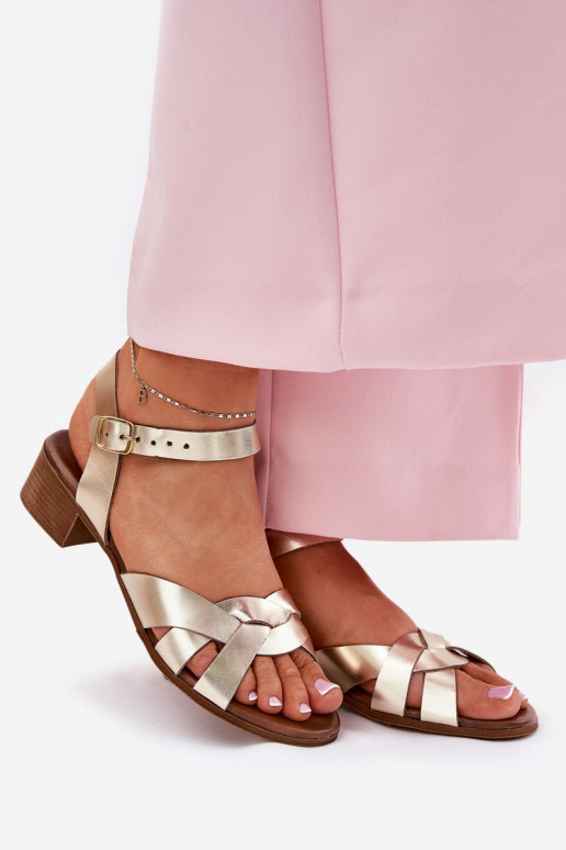 Sandali da donna Abilitato Impercettibilem Obcasie Zazoo 40372 colore dorato