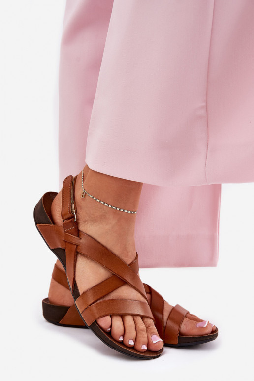 isoscele Sandali da donna Femminile Zazoo 40032 colore marrone