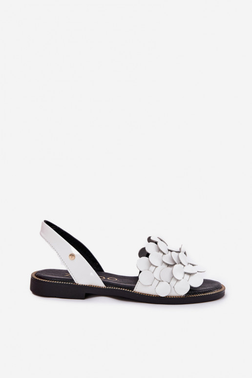 Sandali da donna con tacchi larghi Zazoo 40425 Colore bianco