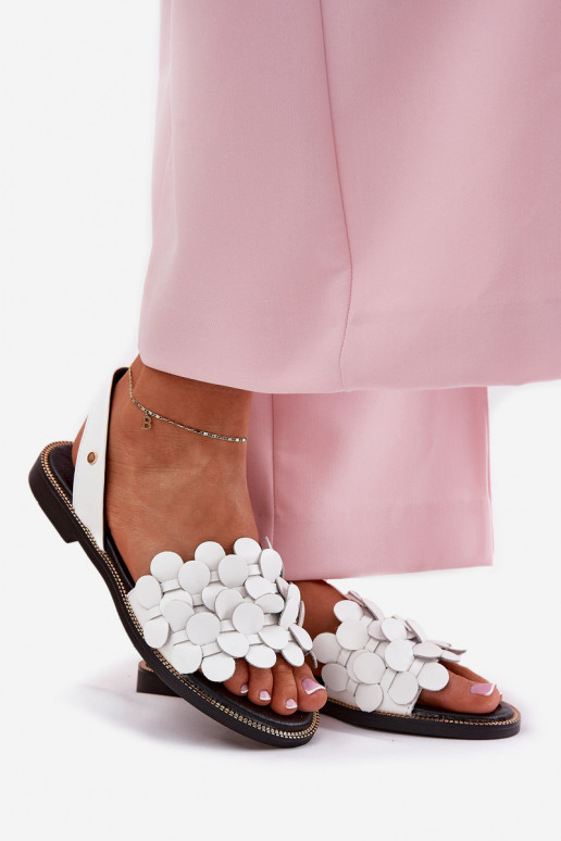 Sandali da donna con tacchi larghi Zazoo 40425 Colore bianco