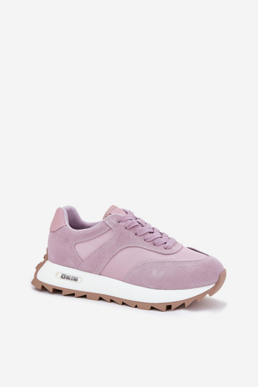 dalla pelle scamosciata Scarpe modello sneakers con una piattaforma Femminile Big Star RR274900 HI-POLY SYSTEM Colore viola dalla pelle scamosciata Scarpe modello sneakers con una piattaforma Femminile Big Star RR274900 HI-POLY SYSTEM Colore viola