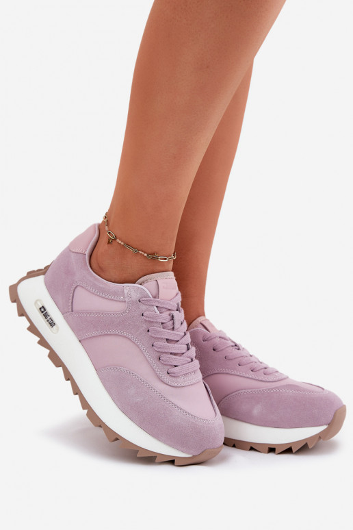 dalla pelle scamosciata Scarpe modello sneakers con una piattaforma Femminile Big Star RR274900 HI-POLY SYSTEM Colore viola dalla pelle scamosciata Scarpe modello sneakers con una piattaforma Femminile Big Star RR274900 HI-POLY SYSTEM Colore viola
