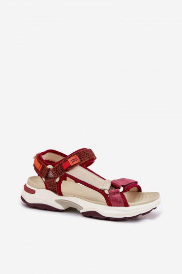 Sandali con chiusura adesiva D.Franklin DFSH406003 color bordeaux 2