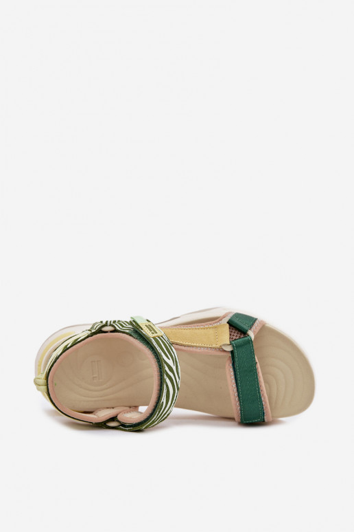 Sandali da donna con chiusure adesive D.Franklin DFSH406003 colore verde Sandali da donna con chiusure adesive D.Franklin DFSH406003 colore verde