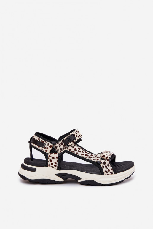 Sandali da donna con chiusure adesive D.Franklin DFSH406002 Nero e-beige Sandali da donna con chiusure adesive D.Franklin DFSH406002 Nero e-beige