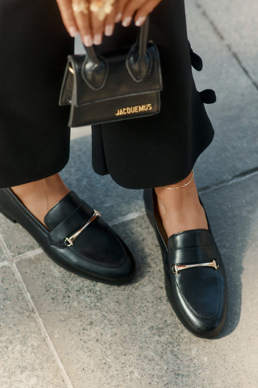 Pelle scarpe mocassini da donna Deveciejka K6809-01 colore nero Pelle scarpe mocassini da donna Deveciejka K6809-01 colore nero