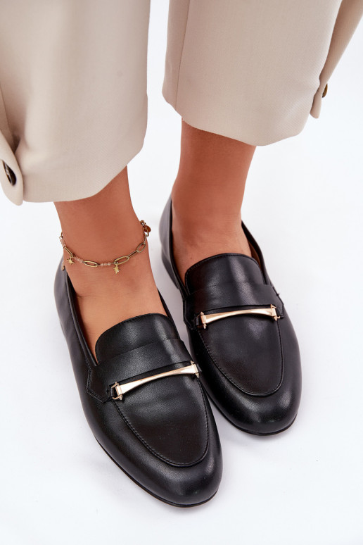 Pelle scarpe mocassini da donna Deveciejka K6809-01 colore nero Pelle scarpe mocassini da donna Deveciejka K6809-01 colore nero