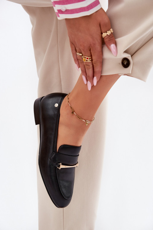 Pelle scarpe mocassini da donna Deveciejka K6809-01 colore nero Pelle scarpe mocassini da donna Deveciejka K6809-01 colore nero