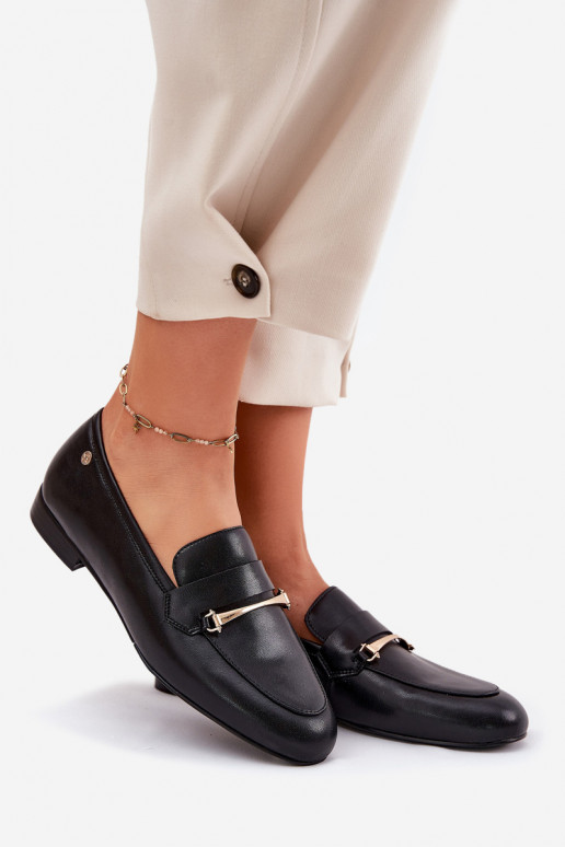 Pelle scarpe mocassini da donna Deveciejka K6809-01 colore nero Pelle scarpe mocassini da donna Deveciejka K6809-01 colore nero