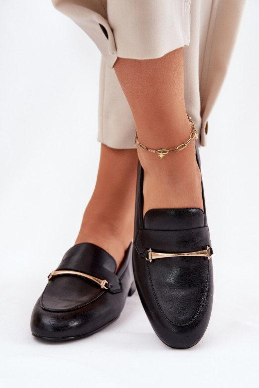 Pelle scarpe mocassini da donna Deveciejka K6809-01 colore nero Pelle scarpe mocassini da donna Deveciejka K6809-01 colore nero