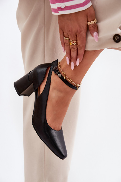 Pelle Scarpe con i tacchi Deveciejka K6816-01 colore nero