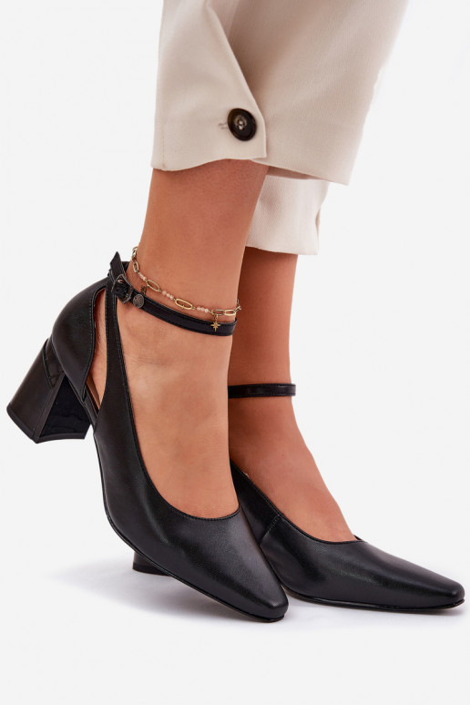 Pelle Scarpe con i tacchi Deveciejka K6816-01 colore nero