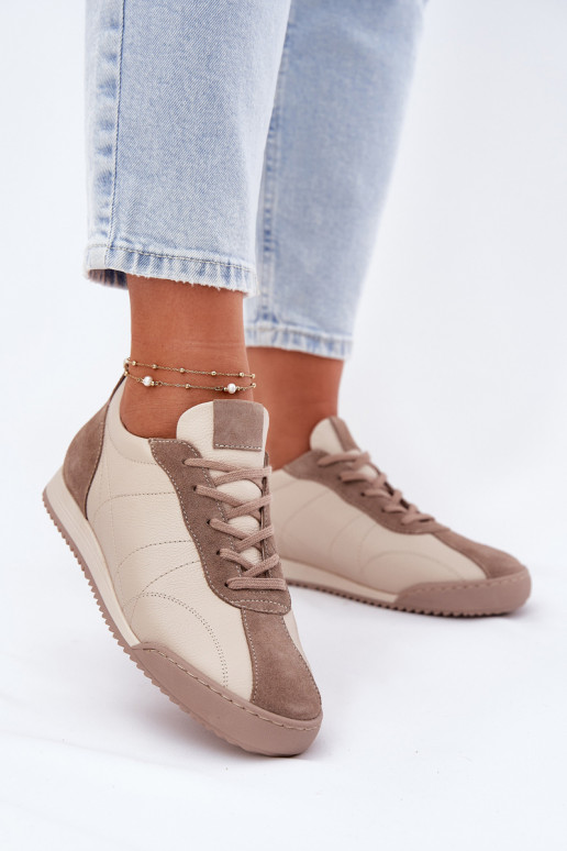 Pelle scarpe da ginnastica Femminile Laura Messi 2935 beige Pelle scarpe da ginnastica Femminile Laura Messi 2935 beige