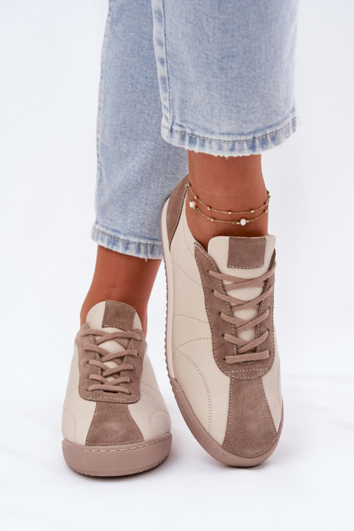 Pelle scarpe da ginnastica Femminile Laura Messi 2935 beige Pelle scarpe da ginnastica Femminile Laura Messi 2935 beige