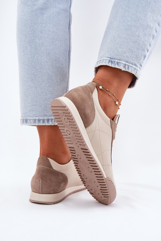 Pelle scarpe da ginnastica Femminile Laura Messi 2935 beige Pelle scarpe da ginnastica Femminile Laura Messi 2935 beige